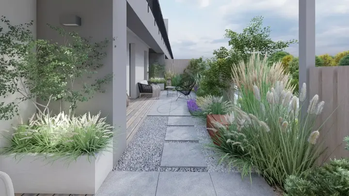 Projekt mini ogrodu w Katowicach: zdjęcie z realizacji 9
